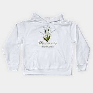 Lily of the Valley - Spring bouquet of the Lilies of the Valley Kids Hoodie